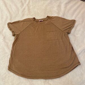Pink Lily Tan T-Shirt